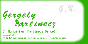 gergely martinecz business card